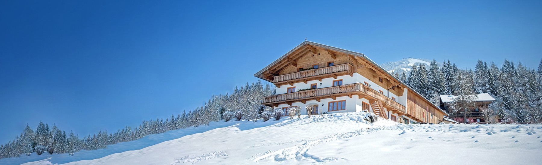 Chalet in de sneeuw