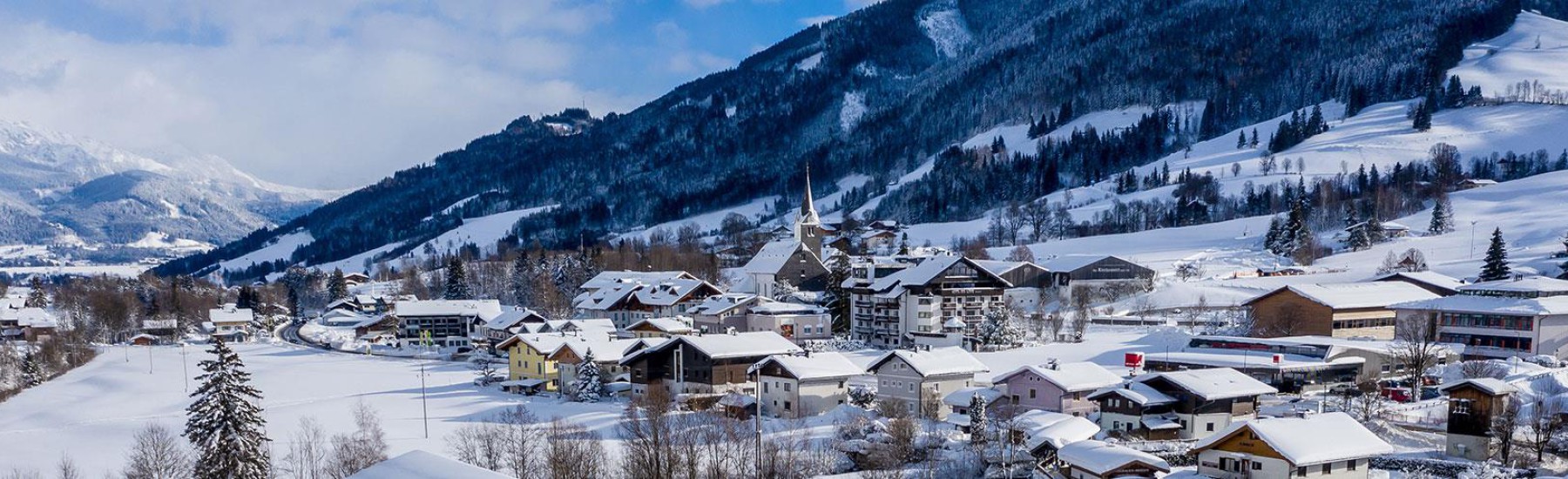 Leogang - dorpje in de winter